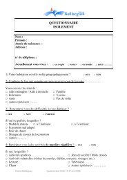 QUESTIONNAIRE ISOLEMENT - Ville de Baillargues