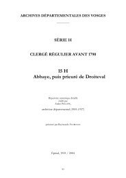 15 H Abbaye, puis prieurÃ© de Droiteval - Archives dÃ©partementales