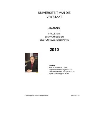 UNIVERSITEIT VAN DIE VRYSTAAT