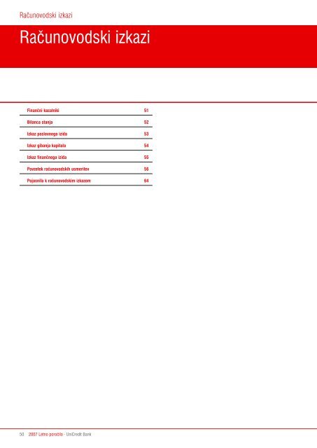 Letno poroÄilo 2007 - UniCredit Banka Slovenija dd