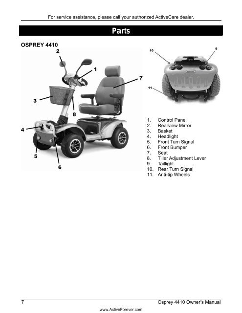 ActiveCare Osprey Scooter User Manual - ActiveForever