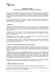 1 Charte pour l'usage de ressources informatiques et de ... - CNRS