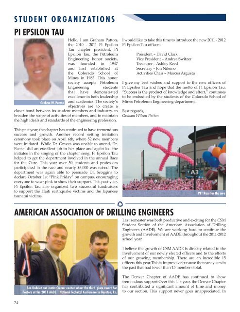 October 2011 Newsletter - petroleum engineering colorado school ...