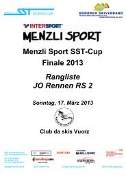 Menzli Sport SST Cup Final RS 2 - Skiclub Arosa