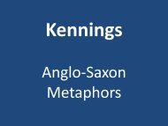 Kennings Anglo-Saxon Metaphors