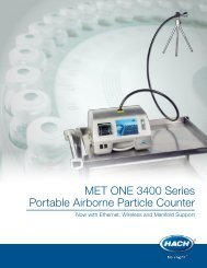 MET ONE 3400 Series Portable Airborne Particle ... - Particle Counters