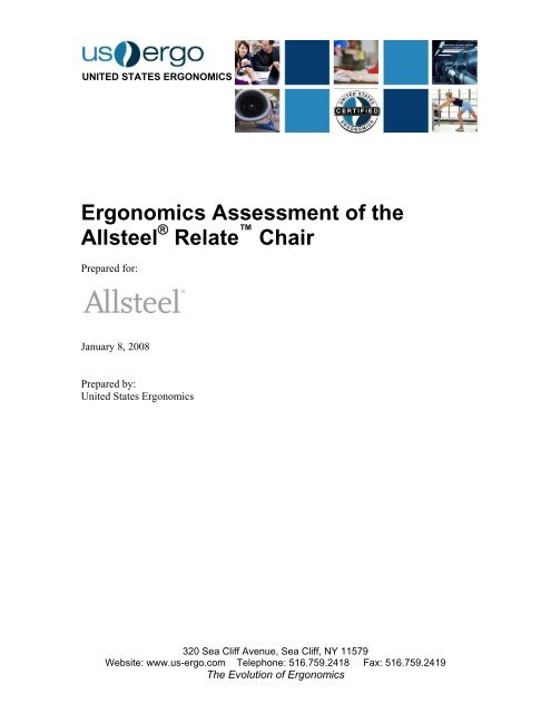 Ergonomics Assessment of the Allsteel Relate Chair