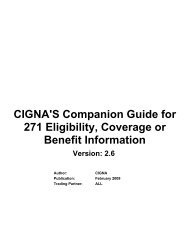 CIGNA'S Companion Guide for 271 Eligibility ... - Post-n-Track