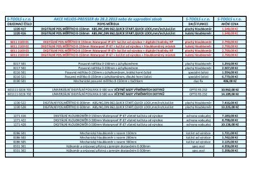 S-TOOLS s.r.o. AKCE HELIOS-PREISSER do 28.2.2013 nebo do ...