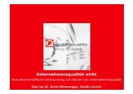 Unternehmensqualität wirkt - Quality Austria