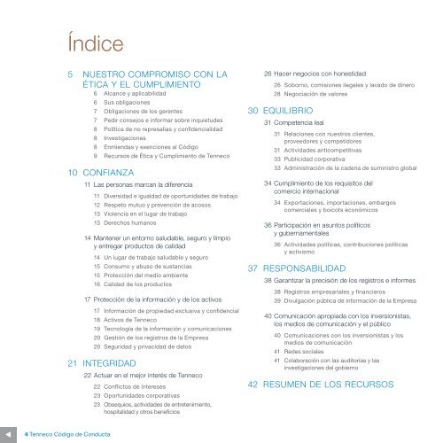 CÃ“DIGO DE CONDUCTA - Tenneco Inc.