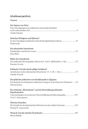 Inhaltsverzeichnis - Edition Ruprecht
