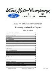 2003 MY OBD System Operation Summary for Gasoline Engines
