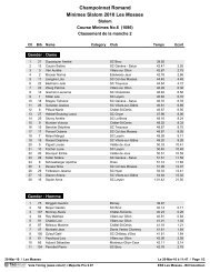 Classement de la manche 2 - Ski-Club Villars-sur-Glâne