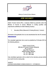 job application form - Tourism Malaysia Official Corporate Website