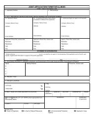 JOINT APPLICATION FORM FOR ILLINOIS Â°N Â°W