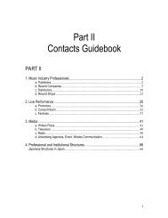 Part II Contacts Guidebook - European Music Office