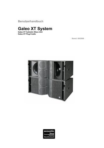 Benutzerhandbuch Galeo XT mit Grafikendoc - Seeburg acoustic line