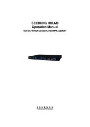 SEEBURG HDLM8 Operation Manual - Seeburg acoustic line