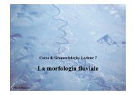 La morfologia fluviale (file pdf) - Scuola di Scienze Ambientali