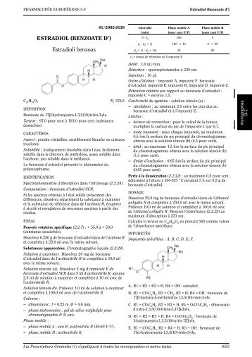 ESTRADIOL (BENZOATE D') Estradioli benzoas - Fagron