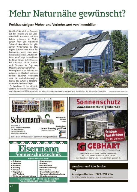 Schöne Aussichten - Verlagsbeilagen des Nordbayerischen Kurier ...