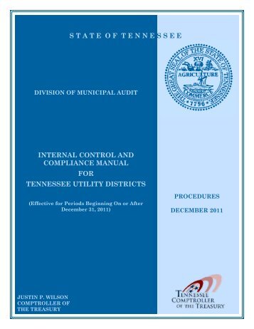 Internal control and compliance manual for - Tennessee Comptroller ...