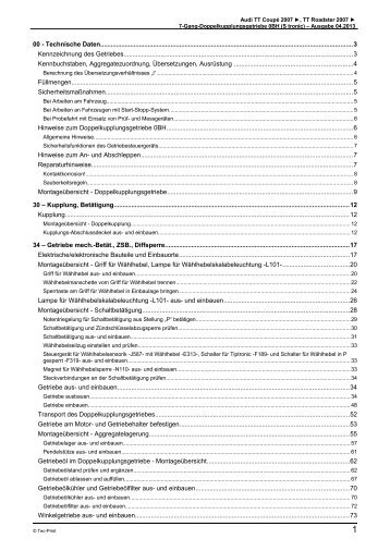 7-Gang-Doppelkupplungsgetriebe 0BH (S tronic) - Tec-Print