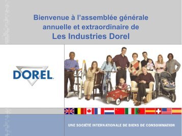CHIFFRE D'AFFAIRES 2003 - Dorel Industries