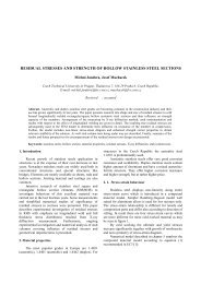 residual stresses and strength of hollow stainless steel sections