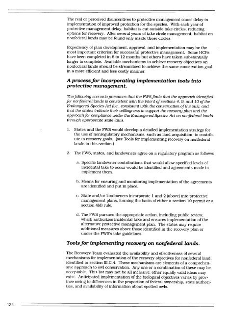 Recovery Plan for the Northern Spotted Owl - DRAFT