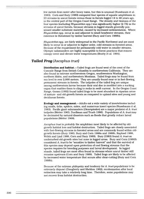 Recovery Plan for the Northern Spotted Owl - DRAFT