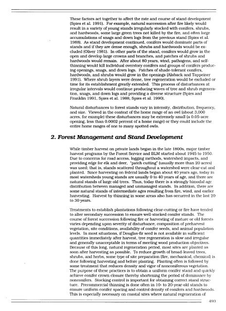 Recovery Plan for the Northern Spotted Owl - DRAFT