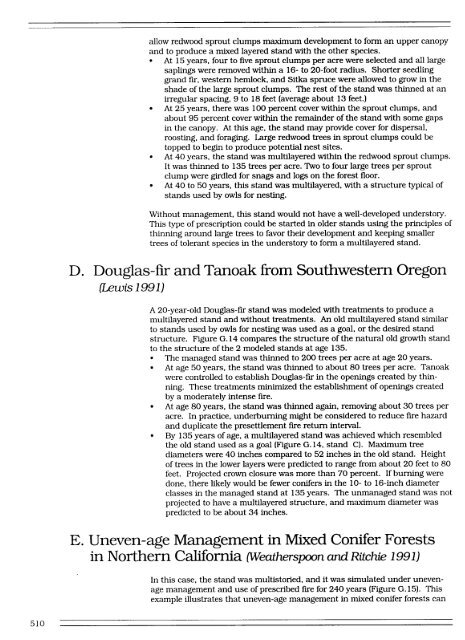 Recovery Plan for the Northern Spotted Owl - DRAFT