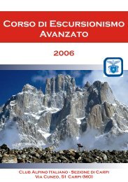 Corso di Escursionismo Avanzato 2006 - CAI Sezione di Carpi