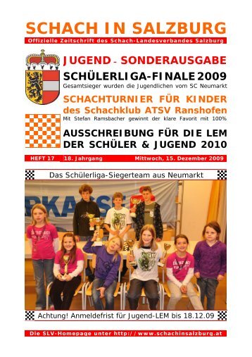 18. Jahrgang - Heft 17 - Schach-Landesverband Salzburg
