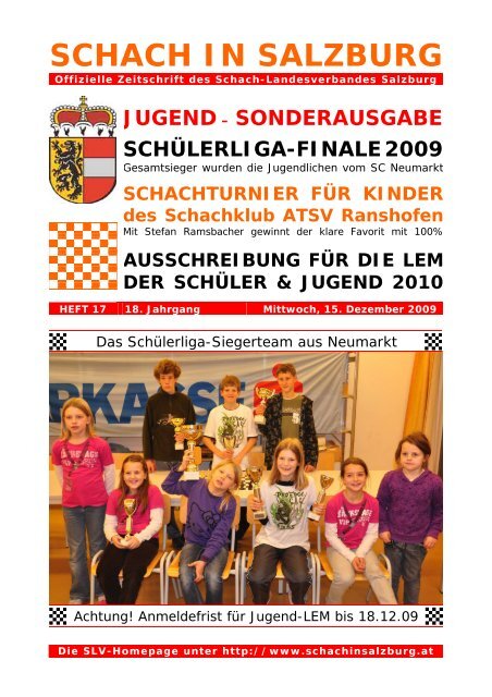 18. Jahrgang - Heft 17 - Schach-Landesverband Salzburg