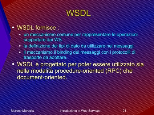 Introduzione ai Web Services - Moreno Marzolla