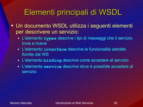 Introduzione ai Web Services - Moreno Marzolla