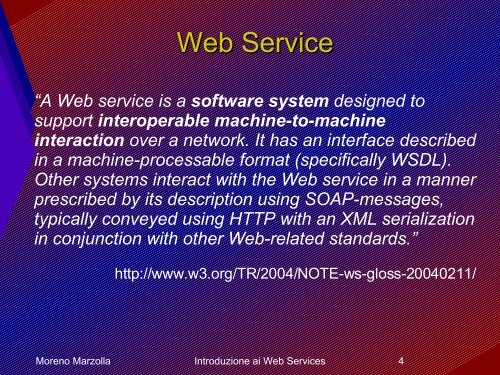 Introduzione ai Web Services - Moreno Marzolla