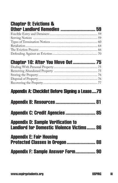 Oregon Renters' Handbook - OSPIRG