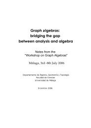 Graph algebras - Universidad de MÃ¡laga