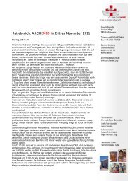 Reisebericht ARCHEMED in Eritrea November 2011