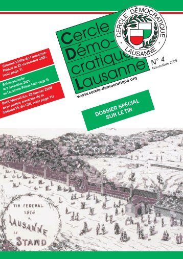 Bulletin no. 4/05 â Novembre 2005 - Cercle DÃ©mocratique Lausanne