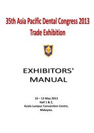 Exhibitors Manual Download - Malaysian Dental Association