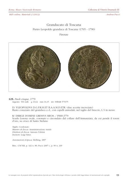 Consulta il fascicolo in formato PDF - Bollettino di Numismatica on line