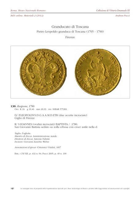 Consulta il fascicolo in formato PDF - Bollettino di Numismatica on line