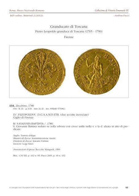 Consulta il fascicolo in formato PDF - Bollettino di Numismatica on line