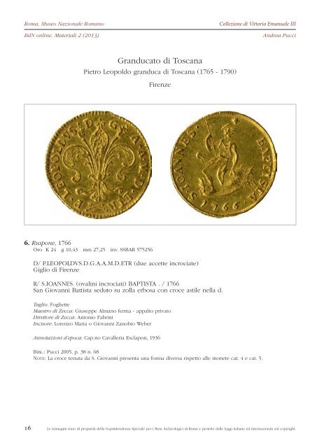 Consulta il fascicolo in formato PDF - Bollettino di Numismatica on line