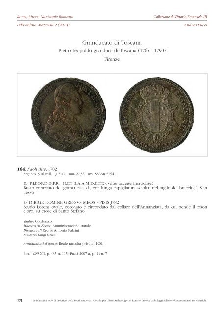 Consulta il fascicolo in formato PDF - Bollettino di Numismatica on line